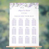 Flieder-Blumen-Hochzeit-Acrylsitzplan Acrylschild (Neutral)