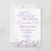 Flieder Blumen Religiöse Hochzeit Save The Date (Vorderseite)