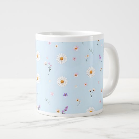 Flieder-Blüten Jumbo-Tasse (Vorderseite Rechts)