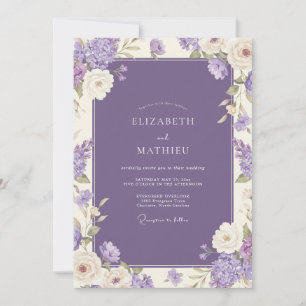 Flieder Botanische Romantische Hochzeit Einladung