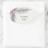 Flieder Botanischer Blatt Danke Sticker (Tasche)
