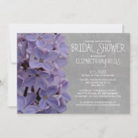 Flieder-Brautparty-Einladungen