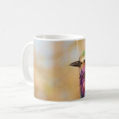 Flieder-Breasted Rollen-bunter afrikanischer Vogel Kaffeetasse (Vorderseite Links)