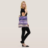 Flieder Creme Mond Sanfte Ästhetik Tasche (Am Model)