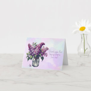 Flieder Danke, dass du für mich da bist Karte