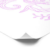 Flieder-Design First Holy Communion Willkommenssch Poster (Ecke)