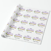 Flieder-Eulen-Design-Geburtstagsgeschenk Geschenkpapier (Ungerollt)