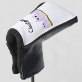 Flieder Eulen Design Personalisiert Golf Headcover (3/4 Vorderseite)