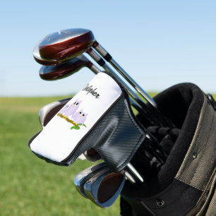 Flieder Eulen Design Personalisiert Golf Headcover
