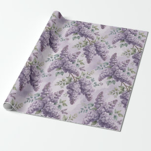 Flieder Fliederblüten Salbeigrün Staubiges Lavende Geschenkpapier
