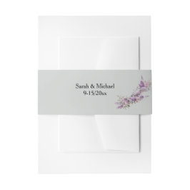 Flieder Floral Bauchschnur Einladungsbanderole