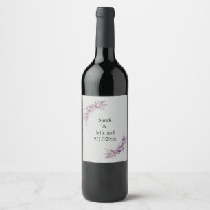 Flieder floral weinetikett
