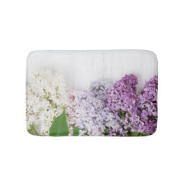 Flieder-Fußmatte für das Badezimmer | Florale Memo Badematte