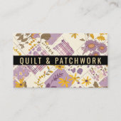 Flieder Gelbe Patchwork-Quilt-Handmade-Kleidung Visitenkarte (Vorderseite)