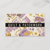 Flieder Gelbe Patchwork-Quilt-Handmade-Kleidung Visitenkarte (Vorderseite)