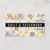 Flieder Gelbe Patchwork-Quilt-Handmade-Kleidung Visitenkarte (Vorderseite)