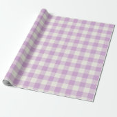 Flieder Gingham - Geschenkpapier (Ungerollt)