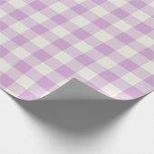 Flieder Gingham - Geschenkpapier (Ecke)