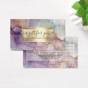 Flieder Glitter Watercolor Faux Gold Salon Geschen