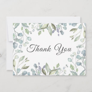 Flieder-Grün Floral-Hochzeit-Dankeskarten Dankeskarte