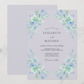 Flieder Hochzeit im Frühling Einladung (Vorne/Hinten)