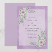 Flieder Hochzeit im Frühling Einladung (Vorne/Hinten)
