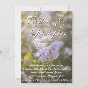 Flieder-Hochzeitseinladung Einladung