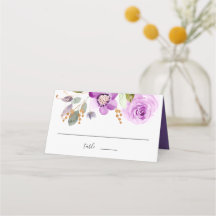 Flieder-Hochzeitsplatzkarte