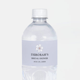 Flieder Hochzeitsshower Wasserflaschenetikett