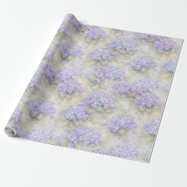 Flieder-Hortensien-Blumenverpackungspapier Geschenkpapier