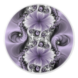 Flieder-Illusion abstrakte Blumen-Fraktal-Kunst-Fa Keramikknauf