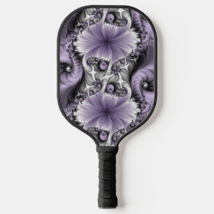 Flieder-Illusion abstrakte Blumen-Fraktal-Kunst-Fa Pickleball Schläger