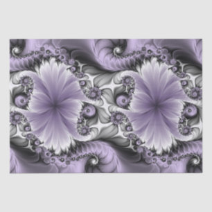 Flieder-Illusion abstrakte Blumen-Fraktal-Kunst-Fa Seidenpapier