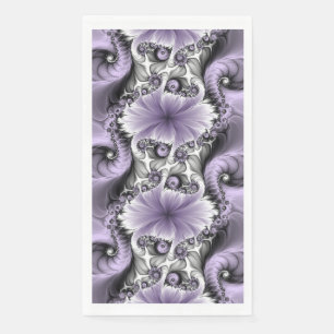 Flieder-Illusion abstrakte Blumen-Fraktal-Kunst Fa Serviette