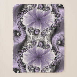 Flieder-Illusion abstrakte Blumen-Fraktal-Kunst Fa Sherpadecke