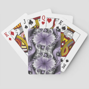 Flieder-Illusion abstrakte Blumen-Fraktal-Kunst-Fa Spielkarten
