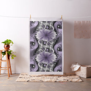 Flieder-Illusion abstrakte Blumen-Fraktal-Kunst Fa Stoff