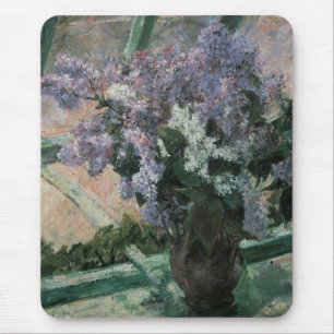 Flieder in einem Fenster von Mary Cassatt, Vintage Mousepad