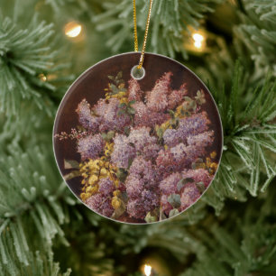 Flieder in einer Vase Keramik Ornament