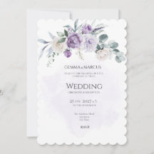 Flieder-Infusion-Floral-Hochzeitseinladung