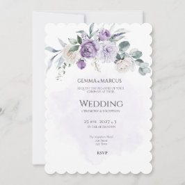 Flieder-Infusion-Floral-Hochzeitseinladung Einladung