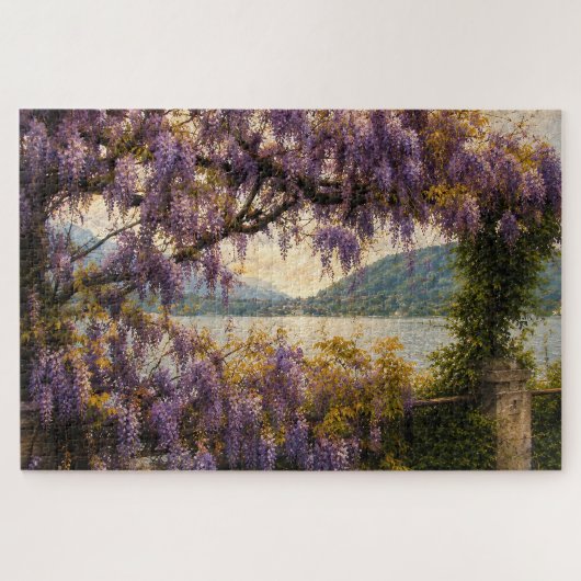 Flieder Italien Seeblick Puzzle (Horizontal)