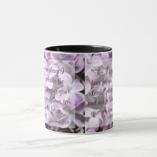 Flieder-Jeremias-29:11 Tasse (Zentrum)