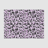 Flieder-Lavendel-Schwarz-Leoparden-Druck-Dekupage Seidenpapier (Vorderseite)