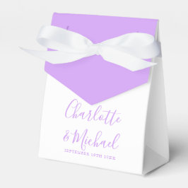 Flieder Lavendel Signature Schrift Elegante Hochze Geschenkschachtel