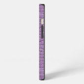 Flieder-Ledereffekt-Muster iPhone Hülle (Linke Seite)