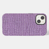 Flieder-Ledereffekt-Muster iPhone Hülle (Rückseite (Horizontal))