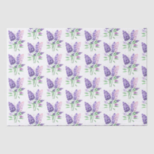 Flieder Lila Blumen Aquarell Natur Muster  Seidenpapier