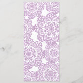 Flieder Lila Spitzen-Doily-Hochzeitsprogramm Programm (Rückseite)