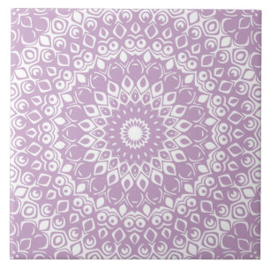 Flieder Mandala Geometrisches Muster Fliese